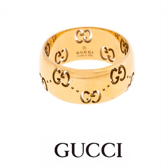 Gucci Jewelry - New Authentic Gucci 18k Gold GG Icon Ring Size 6